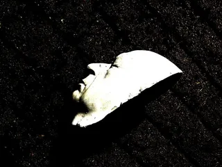 石膏头，面具，脸，头，石膏，雕塑