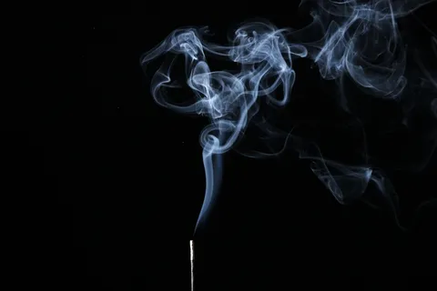 烟，照明，背景，黑色