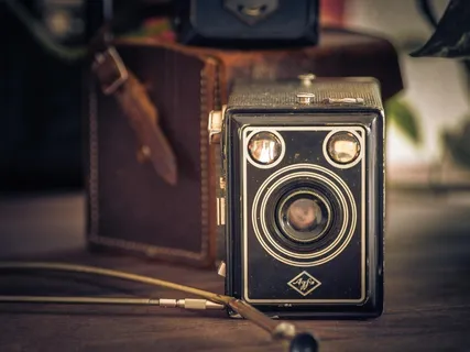 相机，盒，爱克发，老，复古外观，怀旧