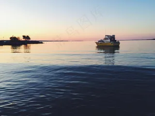 湖泊,海洋,江河,军舰,飞机,海洋船傍晚黄昏