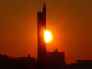 太阳，火球，日落，余辉，Abendstimmung