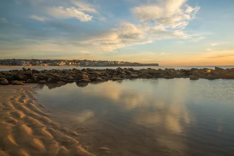 Maroubra,悉尼,澳大利亚,海滨,日出,岩石 Maroubra,悉尼,澳大利亚,海滨,日出,岩石