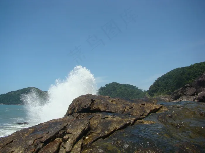 三月，波浪，阿瓜，岩石