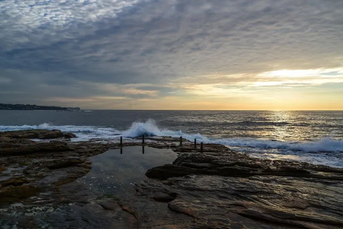 库吉，海洋，海岸，海岸，悉尼，澳大利亚，岩石