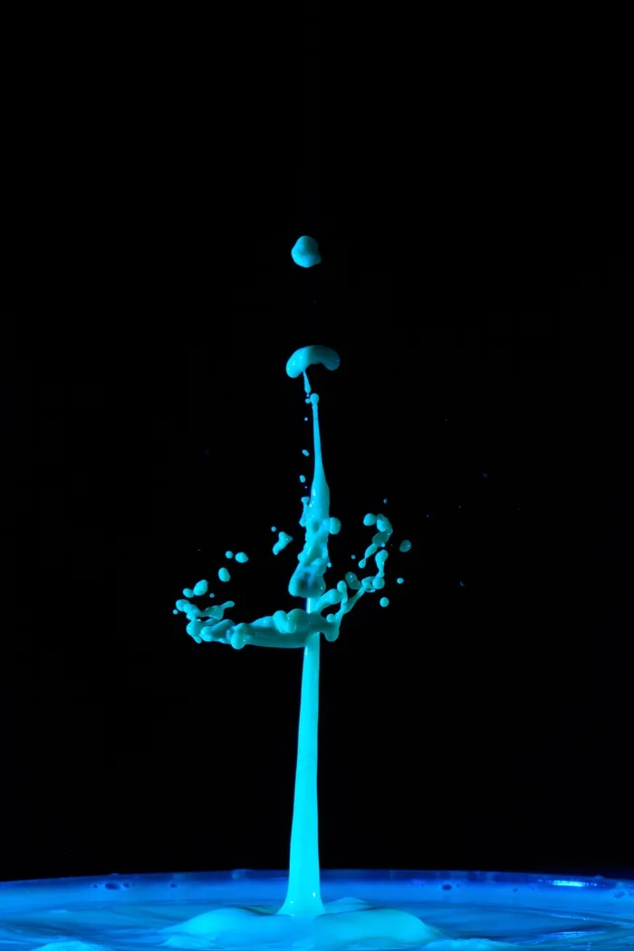 滴水，水，一滴水，水特征，蓝色，喷雾