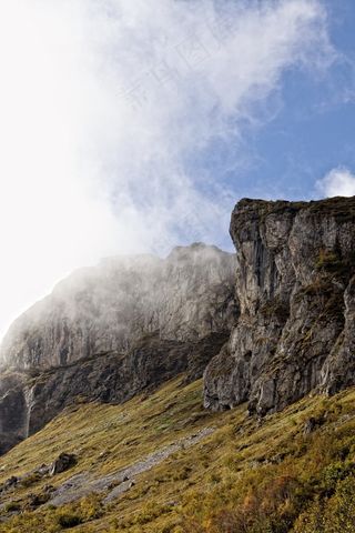 山，岩石，瑞士，高山世界