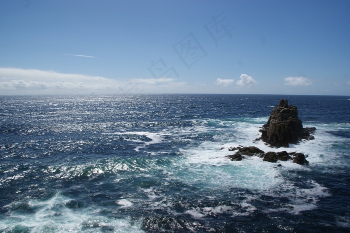 土地的尽头，康沃尔郡，海洋，海洋，岩石，冲浪，地平线