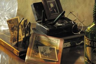 怀旧，桌子，怀旧，布置，旧，古董