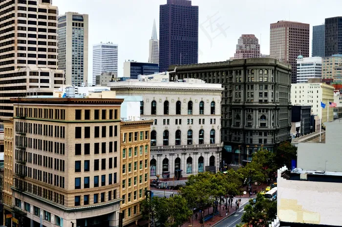 旧金山，天际线，旧金山，San，城市