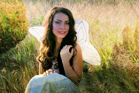 女孩，仙女，翅膀，魔术，美女