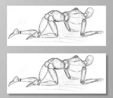 娃娃，Modellpuppe，木娃娃，画家娃娃，爬行