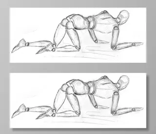 娃娃，Modellpuppe，木娃娃，画家娃娃，爬行