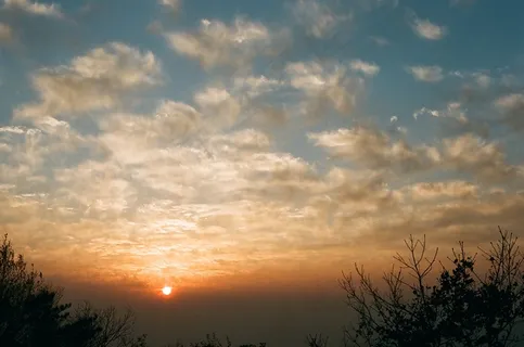 日落,云,傍晚的天空 日落,云,傍晚的天空