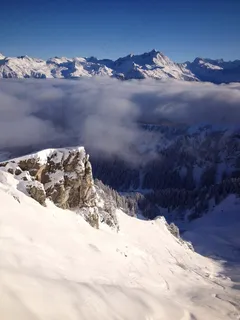 蒙塔丰,山,雪 蒙塔丰,山,雪