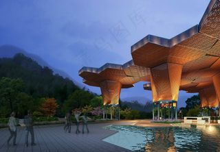 主题公园，渲染，可视化，建筑