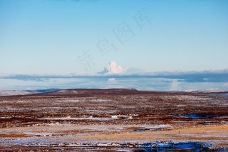 天空,风景,湖泊,树,海洋,景观自然火山蒸汽