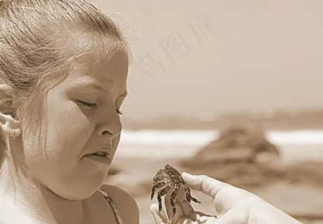 女孩，家庭，乐趣，海滩，快乐，家庭幸福，人