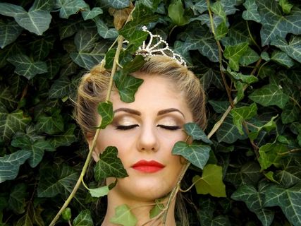 女孩，金发，蓝眼睛，公主，皇冠，美女