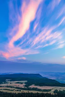 种,景观,丘陵,查看,全景,天空,粉红色 种,景观,丘陵,查看,全景,天空,粉红色