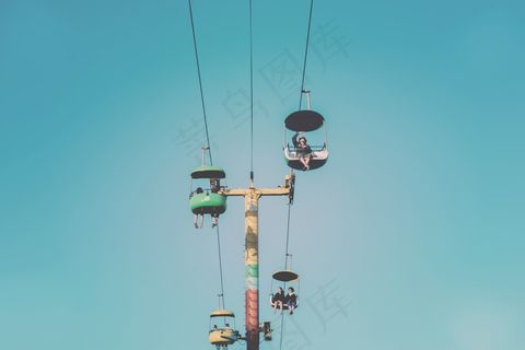 生活，美丽，场景，乘坐，电缆，电线，颜色