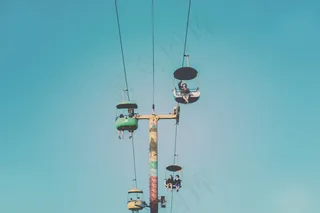 生活，美丽，场景，乘坐，电缆，电线，颜色