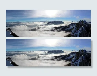 山，全景图，云，太阳，坎彭万德，性质