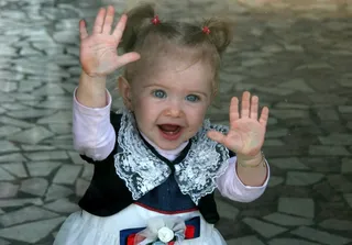 女孩，贝贝，窗口，无罪，微笑，幸福，美女