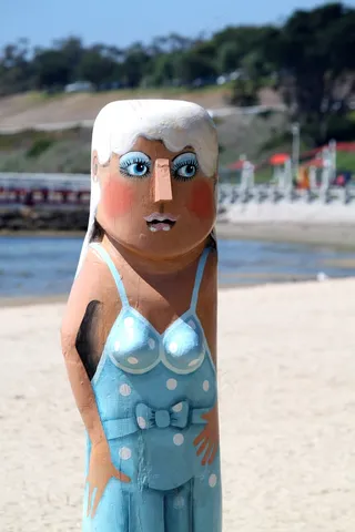 海滩，系船柱，大海，水，夏天，海岸，海洋