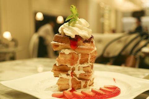 甜点，奶油，草莓，甜，奶油，美味