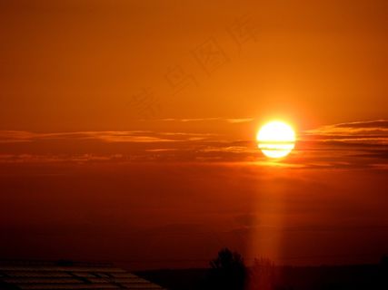 日落，天空，太阳，云，暮光之城，红色
