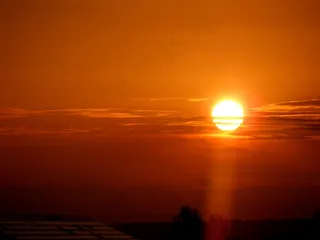 日落，天空，太阳，云，暮光之城，红色