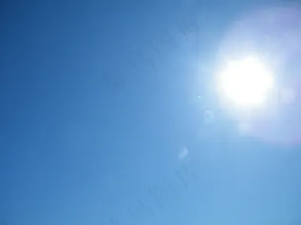 蓝天，太阳，晕，天空，阳光，清除，Cloudscape