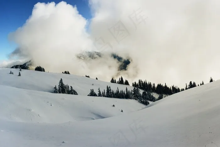 山，雪，冬季，性质，景观，高峰，首脑会议