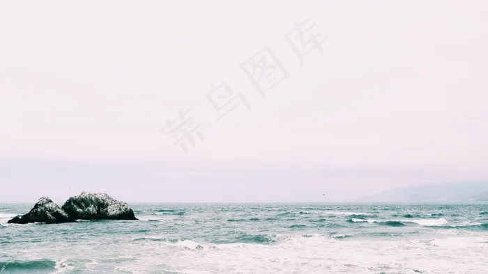 海洋，水，海，岩，天空，地平线，波浪，自然