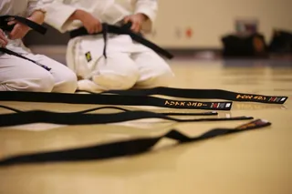 黑带，空手道，传统，通道