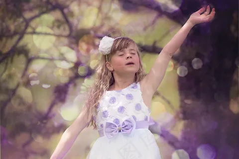 人，人的，儿童，女孩，连衣裙，脸，金发