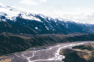风景,天空,树,山峦,长城,河