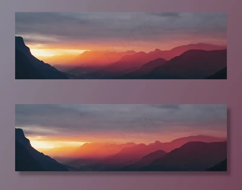 日落，山，日出，天空，橙色，黎明，黄昏