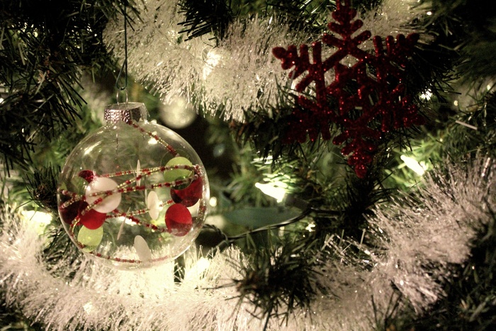 树,绘画,油画,花卉,圣诞树上的玻璃小玩意