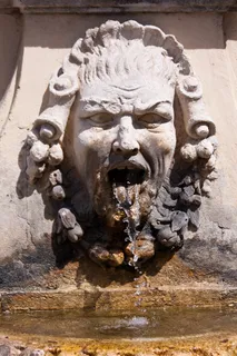 喷泉，水，水景，石像鬼，地中海