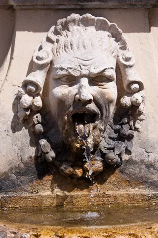 喷泉，水，水景，石像鬼，地中海