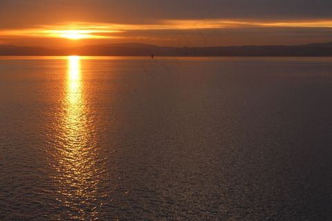 奥斯陆峡湾，日落，奥斯陆，旅行，挪威，照明