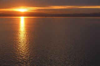 奥斯陆峡湾，日落，奥斯陆，旅行，挪威，照明