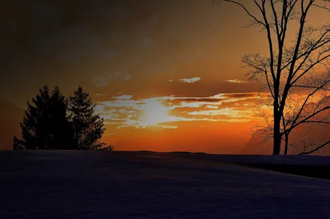 日出，风景，天空，太阳，天空，阳光