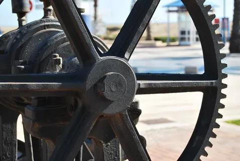 工业设备，旧的，金属，铁，金属的