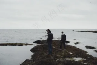 人，海岸，海岸，水，海洋，大海，男性，男子