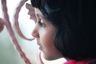 女孩，儿童，寻找，凝视，伊拉克，脸，可爱