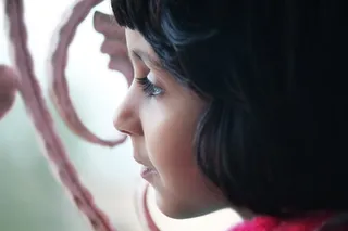 女孩，儿童，寻找，凝视，伊拉克，脸，可爱