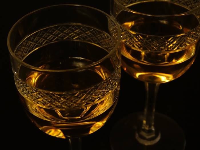 葡萄酒，葡萄酒杯，水晶玻璃，霞多丽