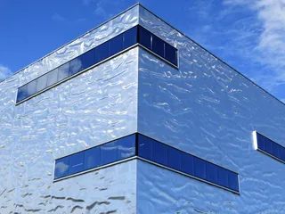 建筑，建筑，现代，闪亮，金属，外立面